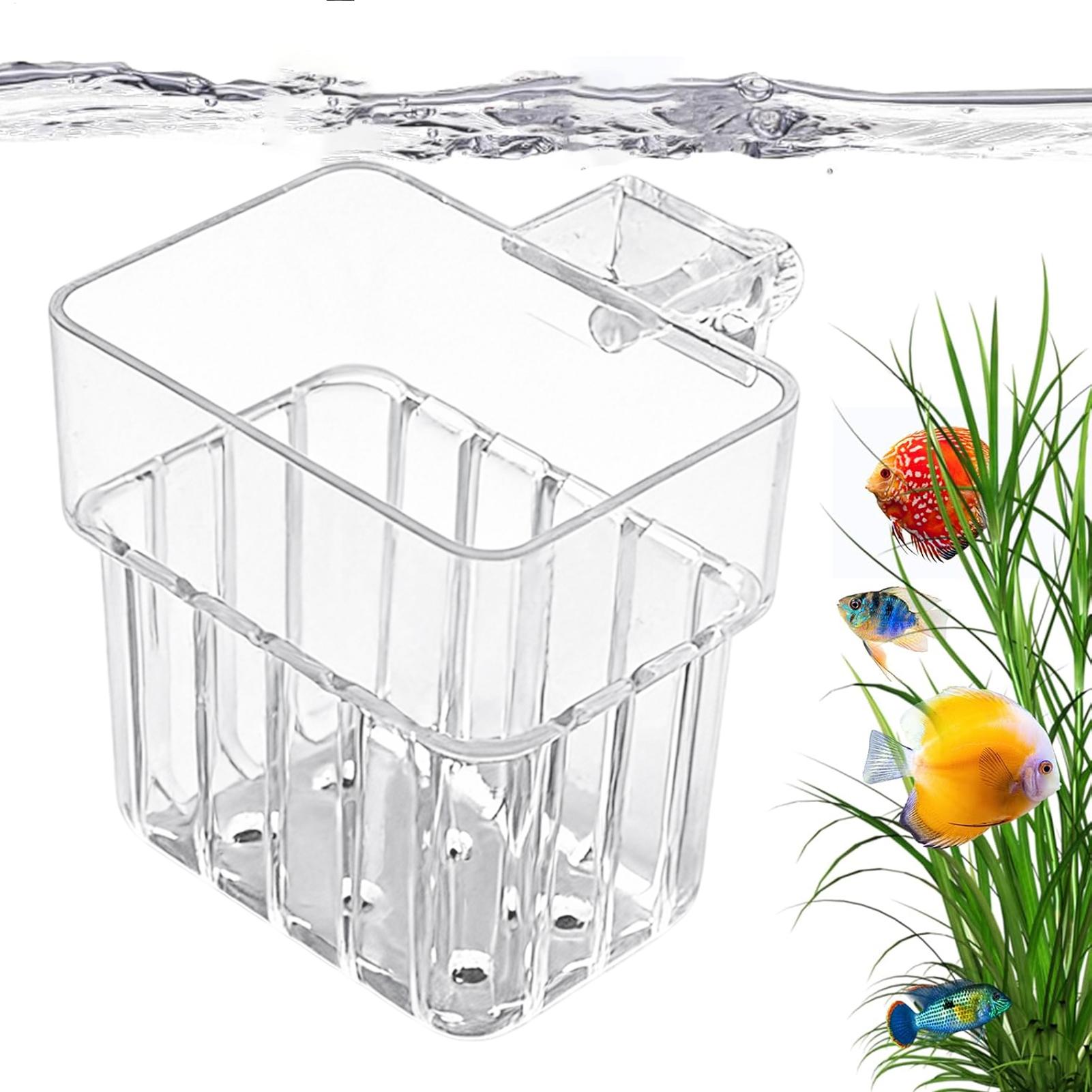 Aquarium Fish Pot - Transparent Hangable Aquarium Plant Holder Pot