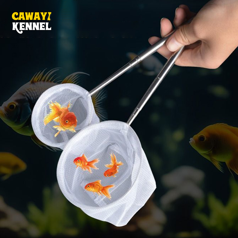 Fish Net Handle - Square Round Stainless Steel Handle Aquarium