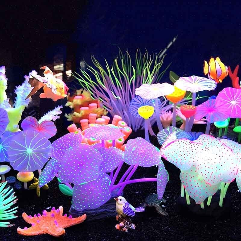 Silicone Glowing Landscape Art - Aquarium Fish Games ulasan dan harga
