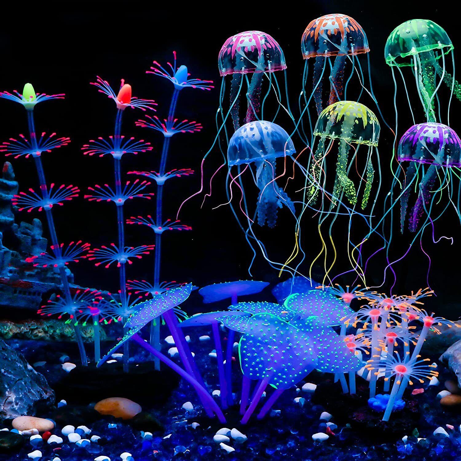 Silicone Glowing Landscape Art - Aquarium Fish Games ulasan dan harga