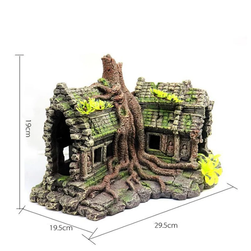 Resin Tree House Wooden Aquari - Aquarium Fish Games ulasan dan harga