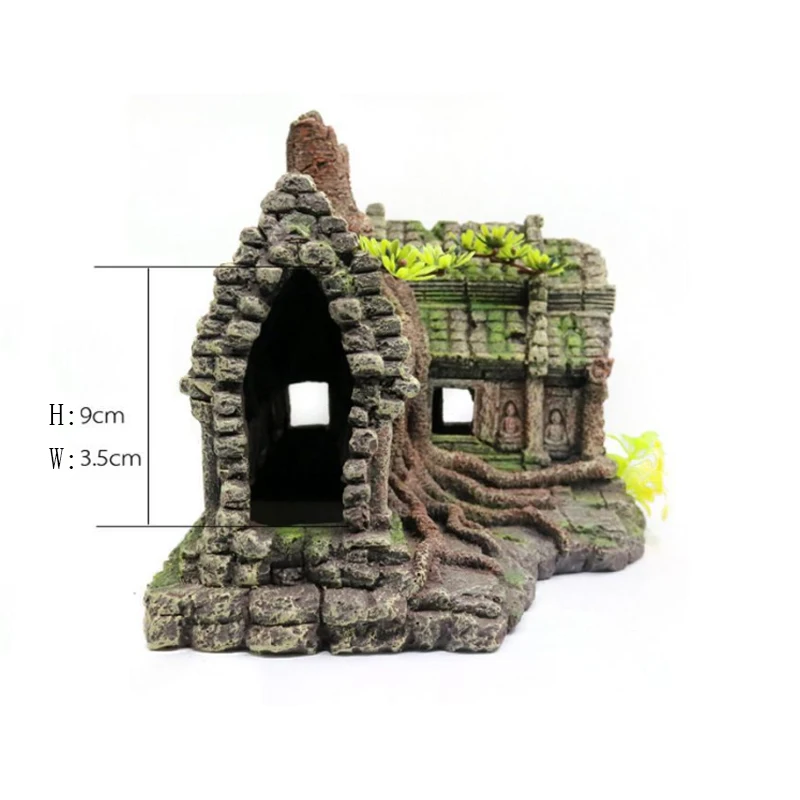 Resin Tree House Wooden Aquari - Aquarium Fish Games ulasan dan harga