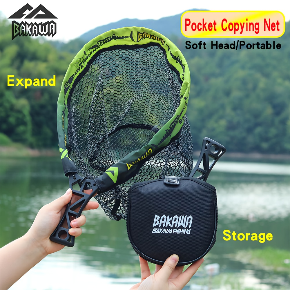 BAKAWA Folding Fishing Net Sho - Fish Net Handle ulasan dan harga