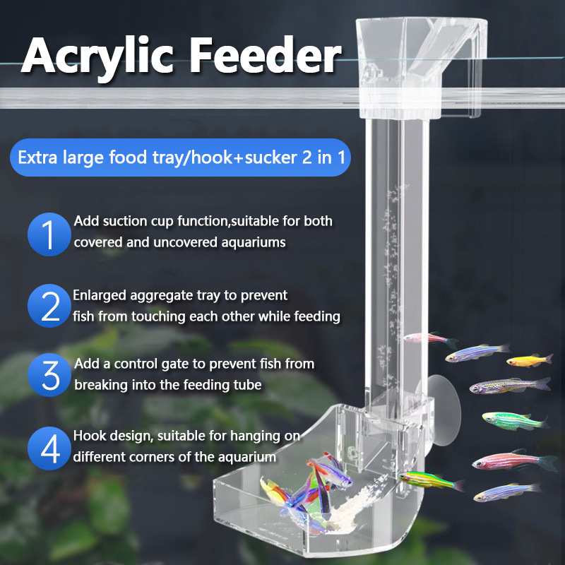 Aquarium Acrylic Feeding tube  - Aquarium Fish Variety ulasan dan harga
