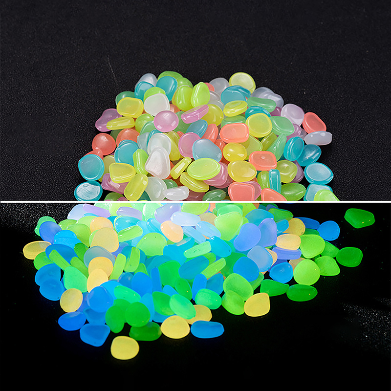C 100pcs Garden Decor Luminous - Aquarium Fish Accessories ulasan dan harga