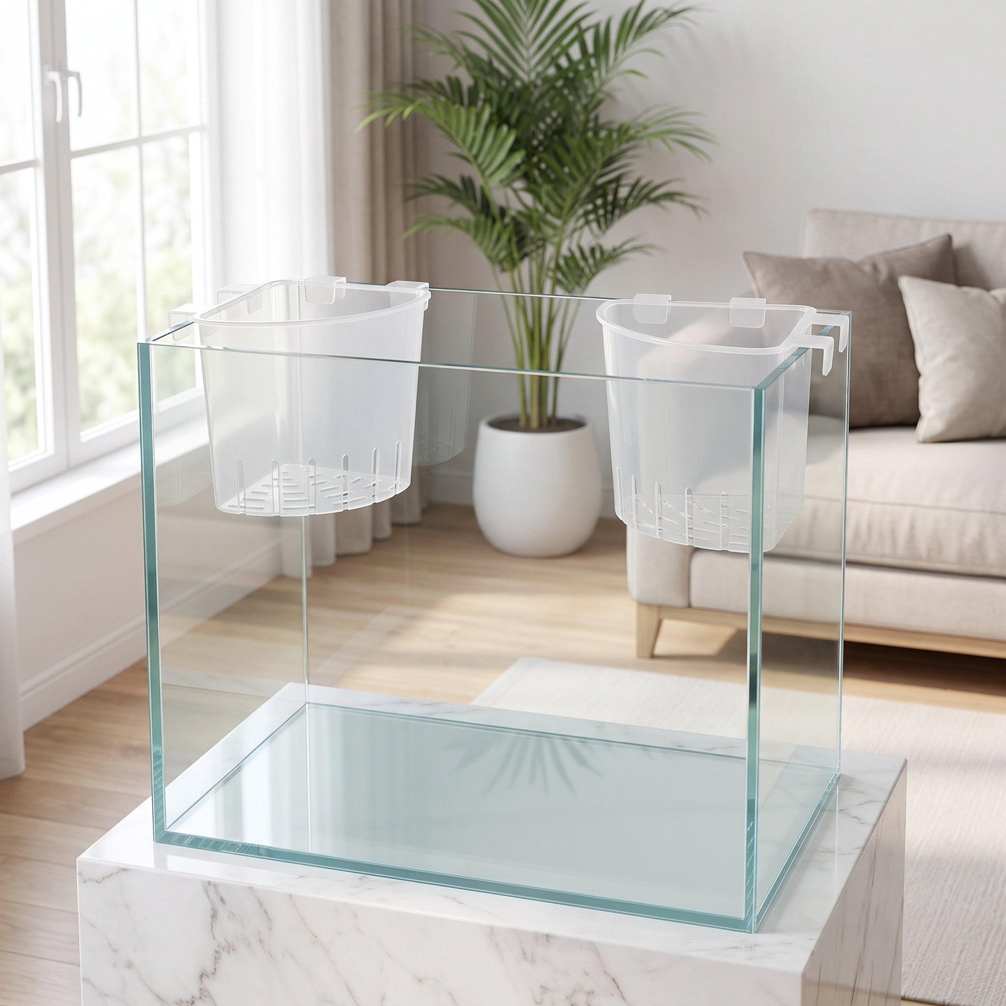 4Pcs Aquarium Hanging Corner P - Aquarium Fish Pot ulasan dan harga