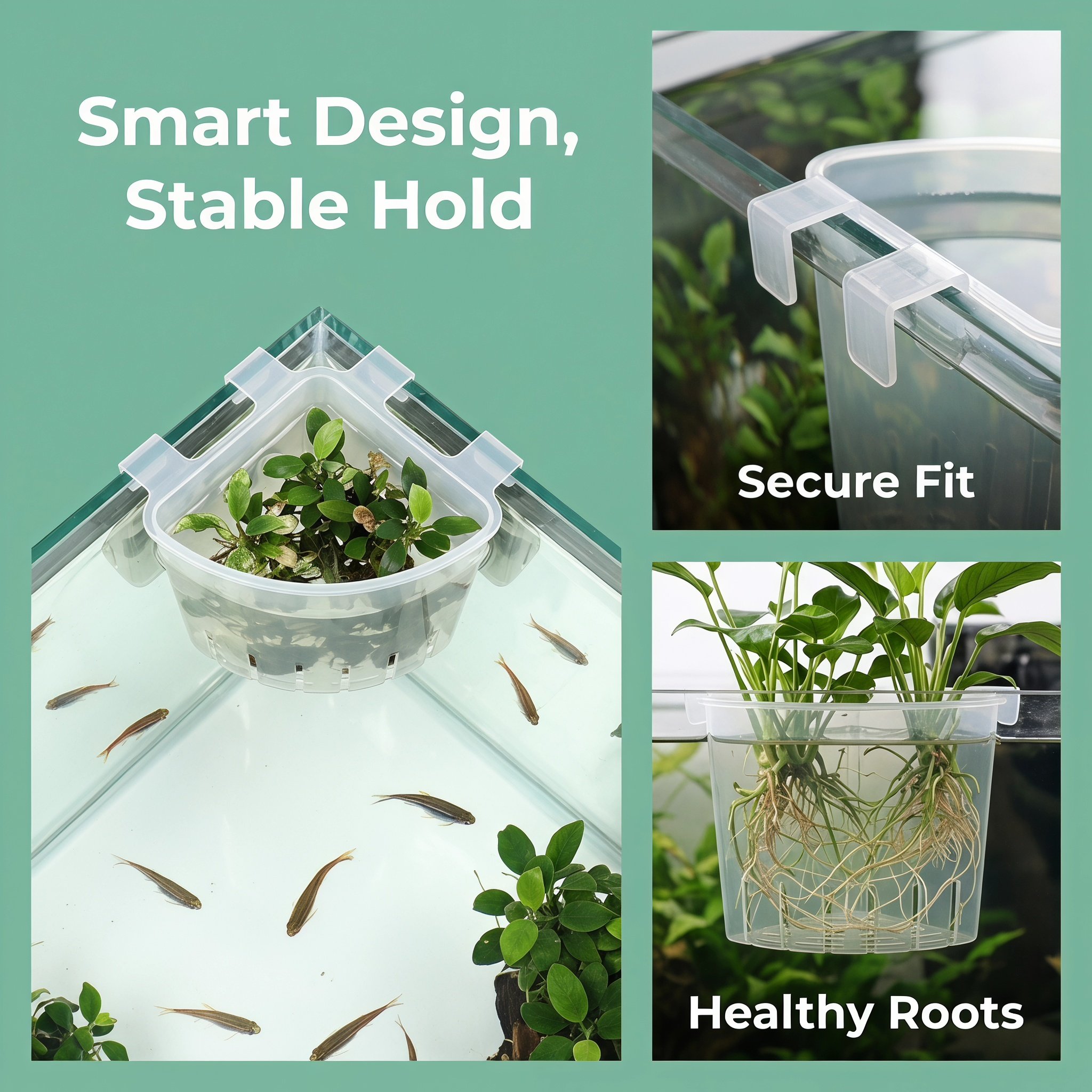 4Pcs Aquarium Hanging Corner P - Aquarium Fish Pot ulasan dan harga