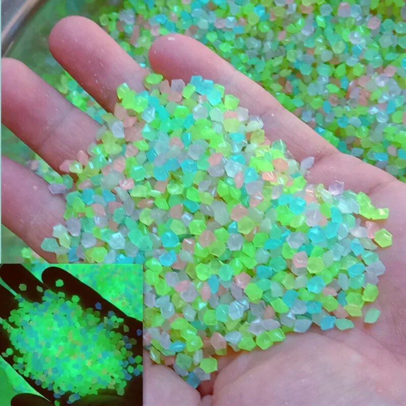 1000pcs 3-5mm Luminous Sand Gl - Aquarium Fishing ulasan dan harga