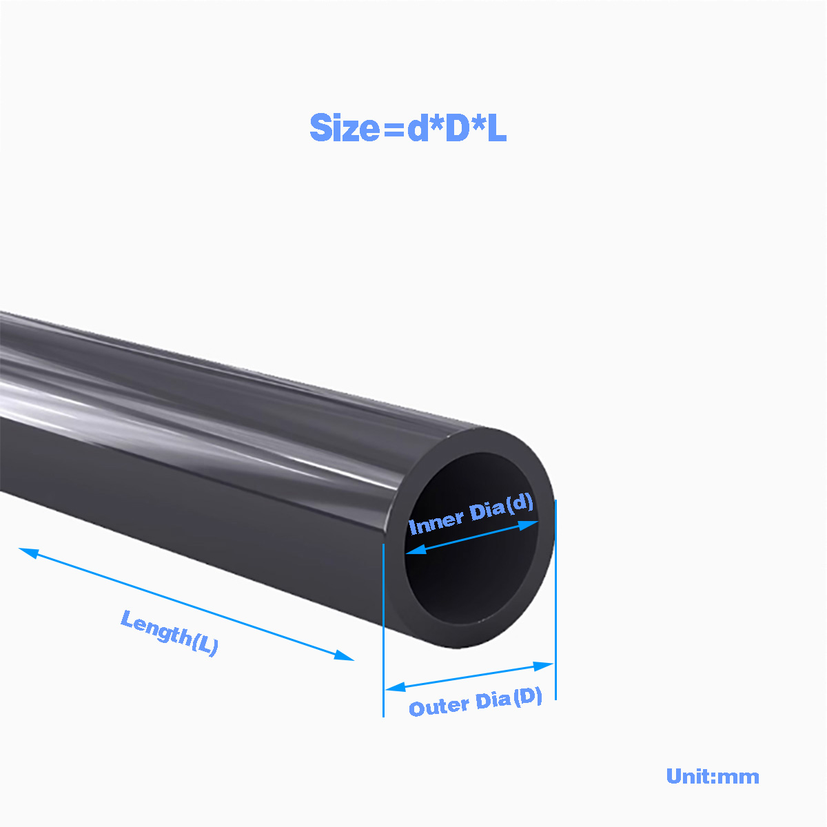Black PVC Plastic Pipe Hollow  - Aquarium Fish Accessories ulasan dan harga