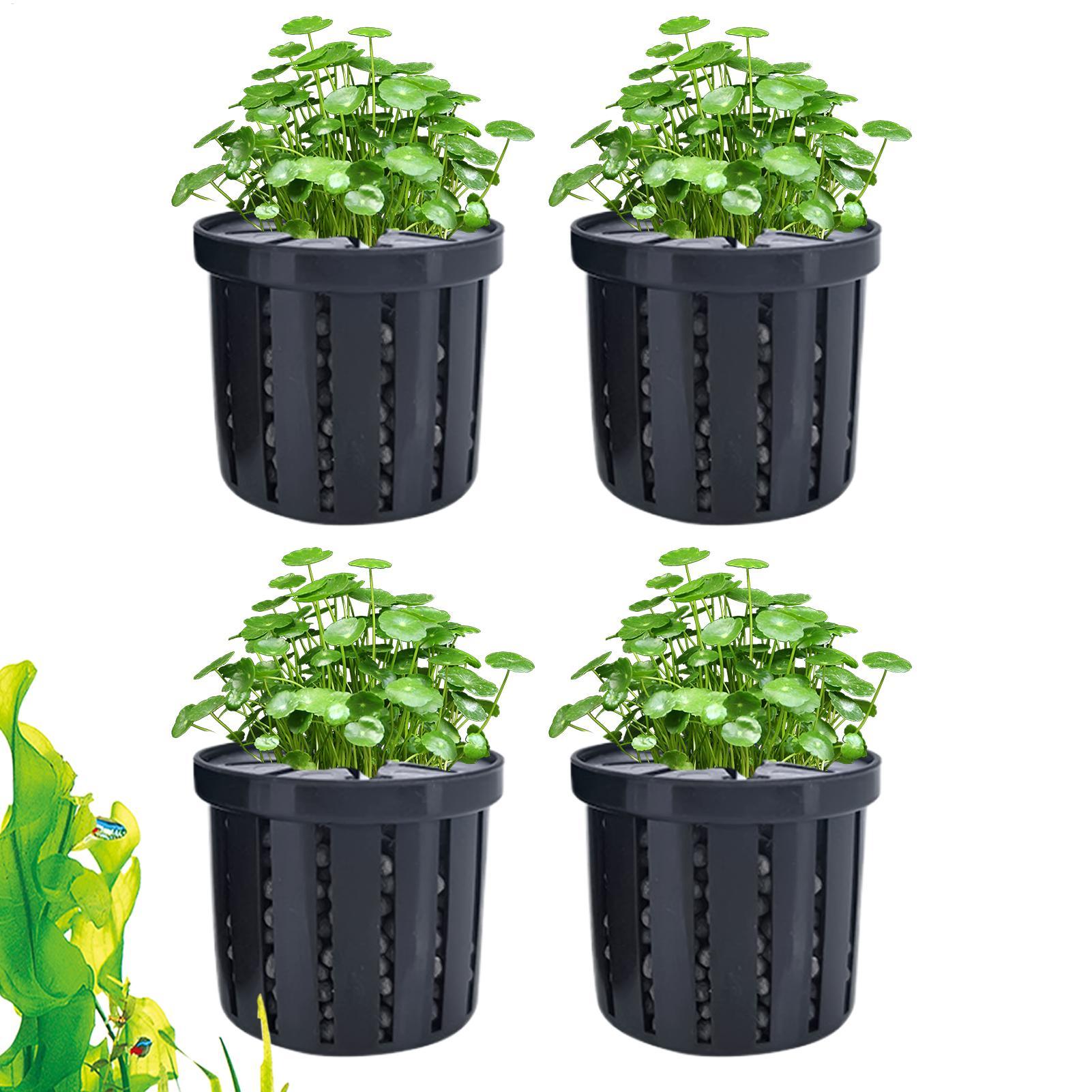 4 Pieces Aquarium Planter Pot  - Aquarium Fish Pot ulasan dan harga