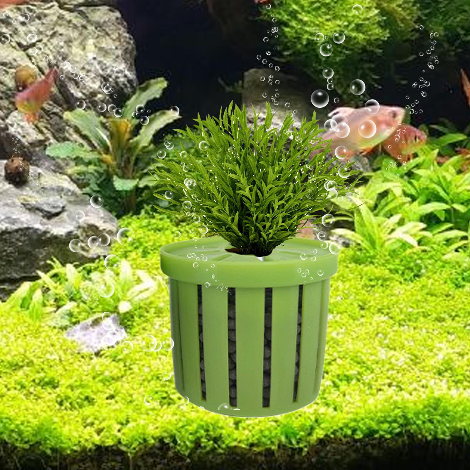 4 Pieces Aquarium Planter Pot  - Aquarium Fish Pot ulasan dan harga