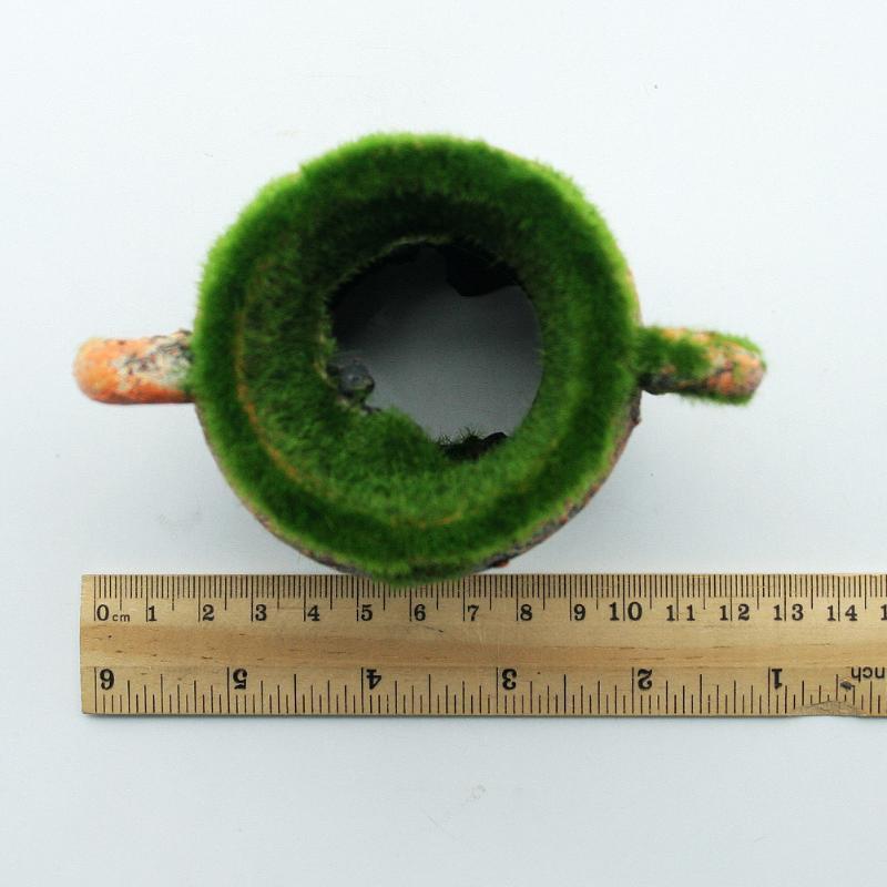 1pc Resin Vase with Moss Aquar - Aquarium Fish Games ulasan dan harga