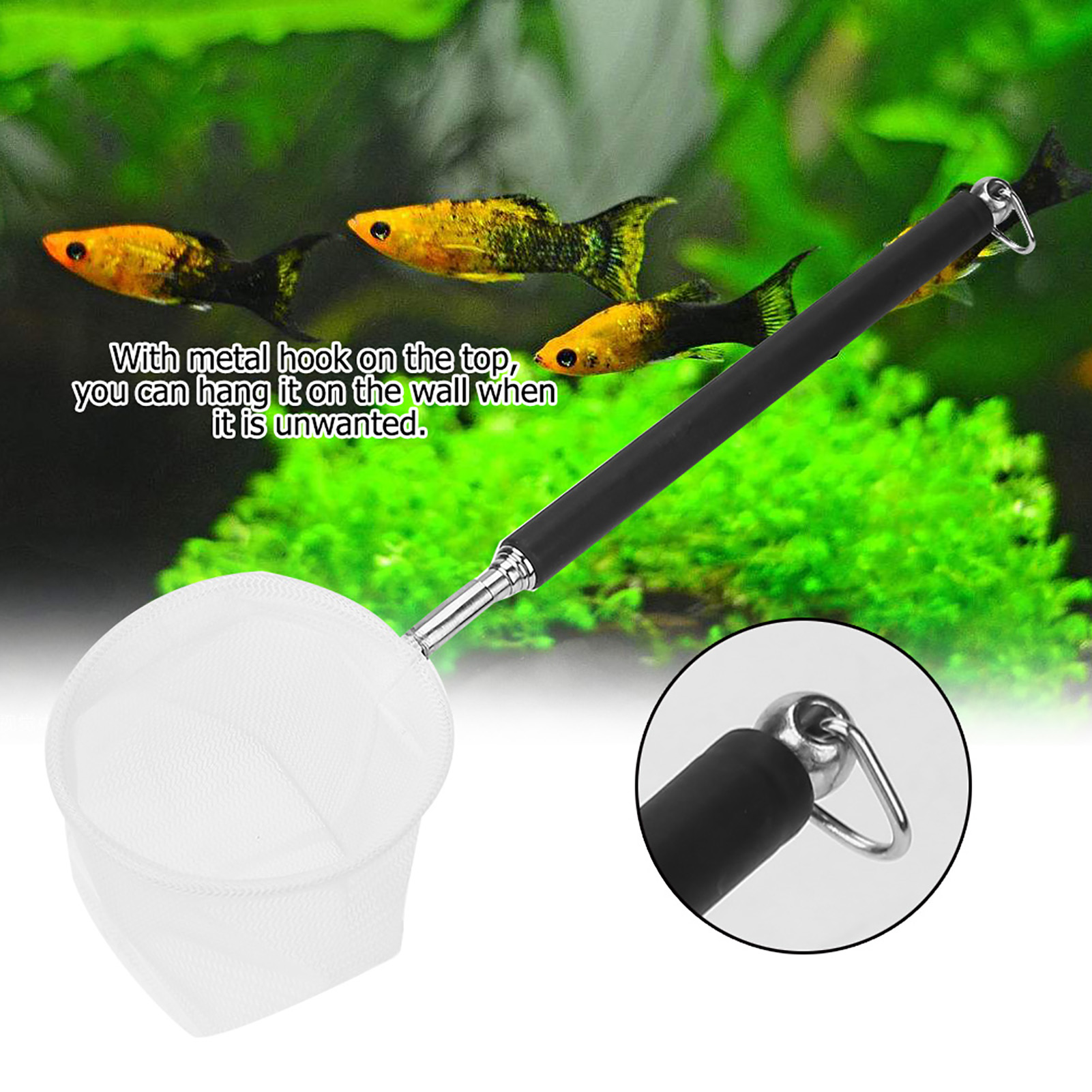 Adjustable Aquarium Fishing Ne - Fish Net Handle ulasan dan harga