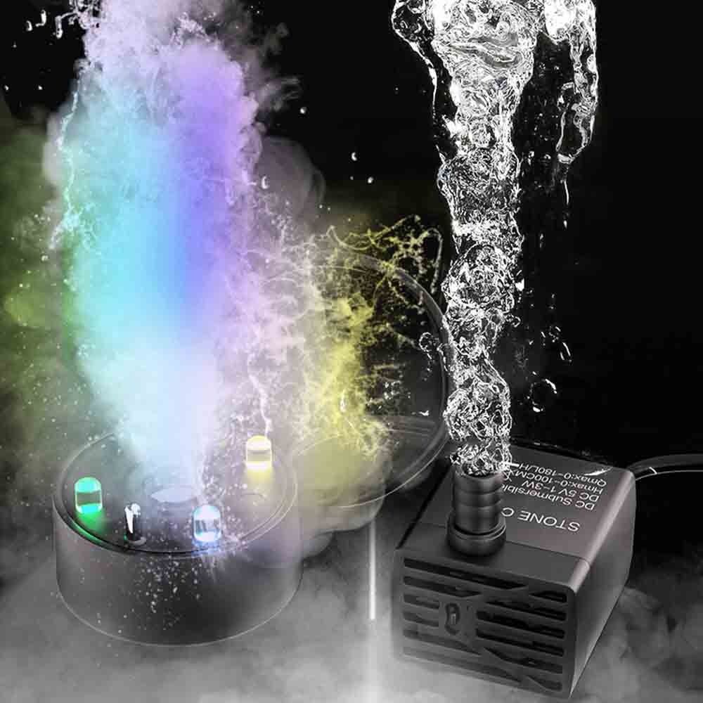 2-IN-1 Mist Maker Colorful LED - Aquarium Fish Accessories ulasan dan harga