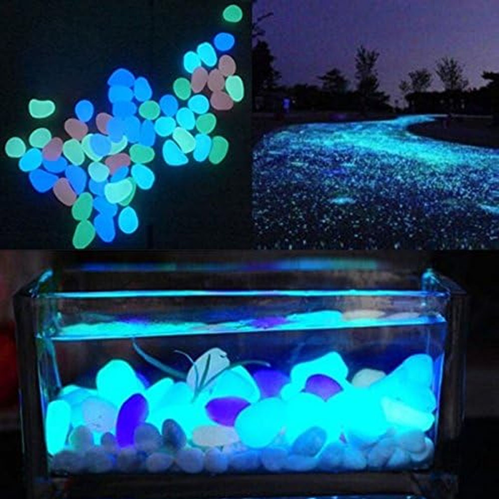 Fish Tank Rocks Glow Blue Pebb - Aquarium Fish Pot ulasan dan harga