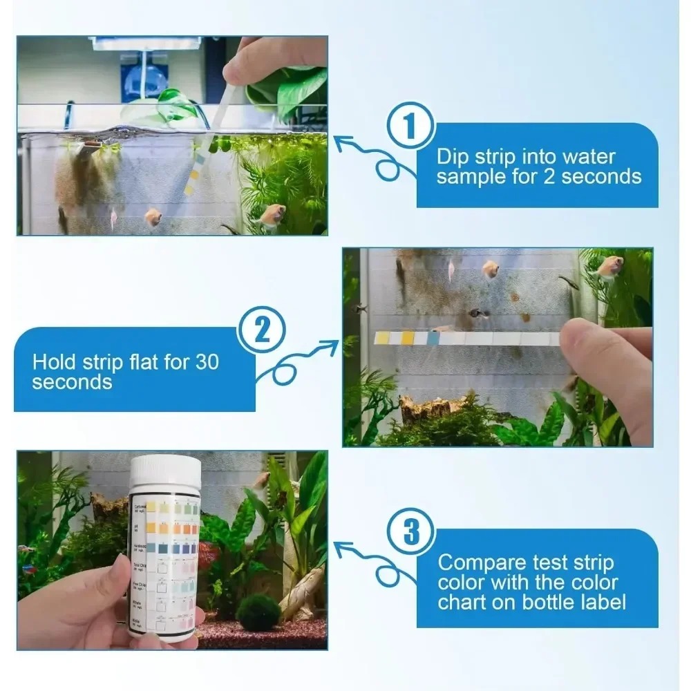 Aquarium Test Strip  PH Qualit - Aquarium Fishing ulasan dan harga