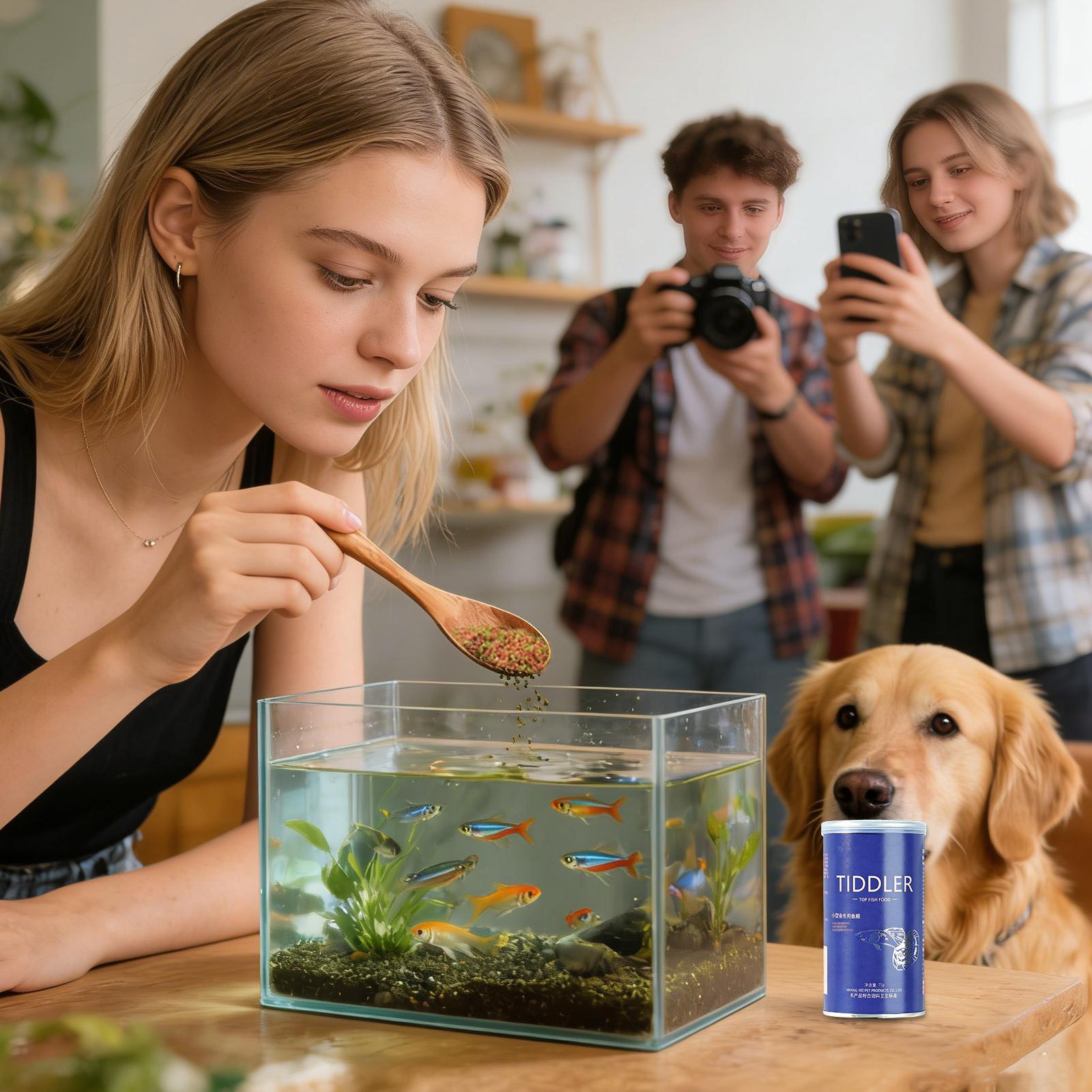 Fish Food Aquarium Feed Small  - Aquarium Fish Restaurant ulasan dan harga