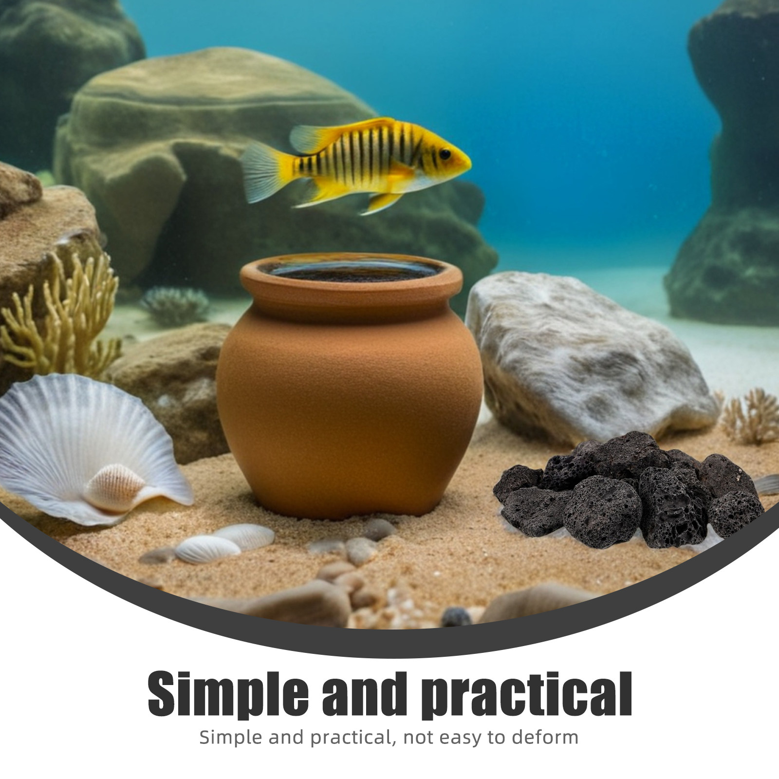 1Pack Natural Volcanic Stones  - Aquarium Fish Pot ulasan dan harga