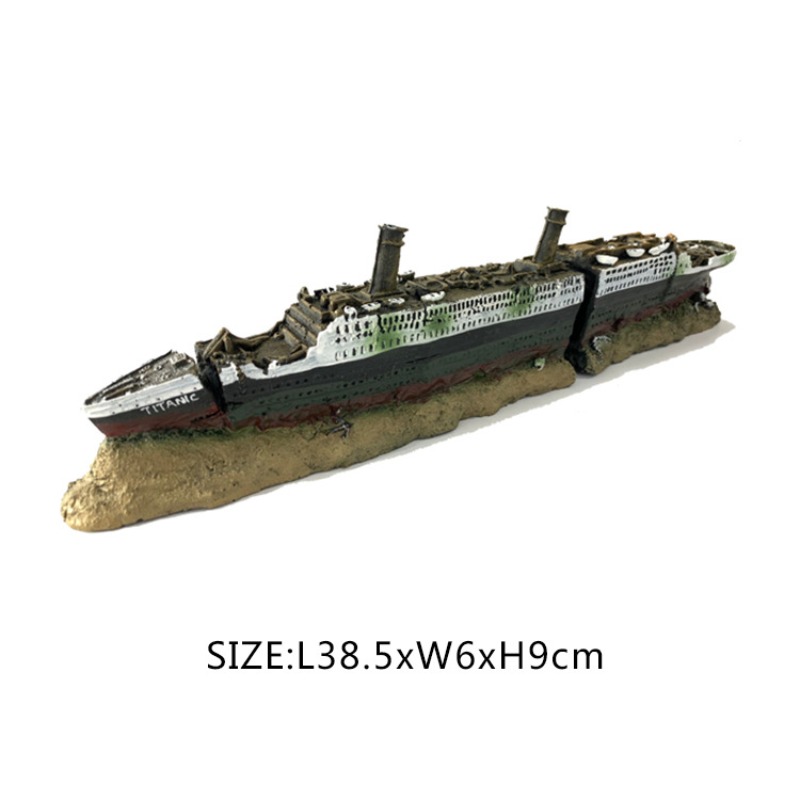 Titanic Wreck Fish Tank Decora - Aquarium Fish Games ulasan dan harga
